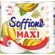 Бумажное полотенце Soffione Maxi двухслойное, белое, 2 рулона /10900041/10900231 /9
