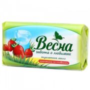 ВЕСНА Мыло туалетное Земляника со сливками 90г /6090