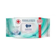АУРА Влажные салфетки с антибакт эффектом Family big-pack с крышкой 144шт