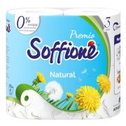 Туалетная бумага Soffione Premio трехслойная, белая, 4 рулона /10900025/10900234