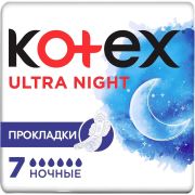KOTEX Котекс прокл. Ultra  НОЧНЫЕ  Dry Soft (сеточка)  7 шт  /16/10 !!!  Рек ассорт