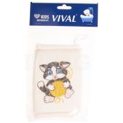 Мочалка 1 VIVAL  ДЕТСКАЯ Брикет  из хлопка с рисунком /ДР 102 /100