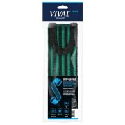 Мочалка 1 VIVAL  Массажная темная с вертикальными полосками /МПВ39 /60